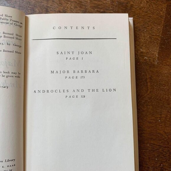 1952 Modern Library Bernard Shaw’s Saint Joan Major Barbara Androcles and the Li - Picture 8 of 9